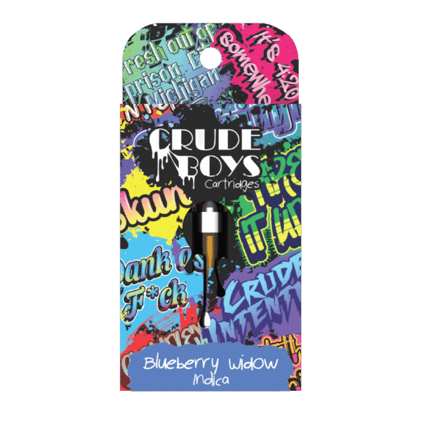 Crude Boys 1g Cartridge – Blueberry Widow (Indica)