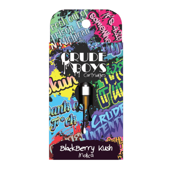 Crude Boys 1g Cartridge – Blackberry Kush (Indica)